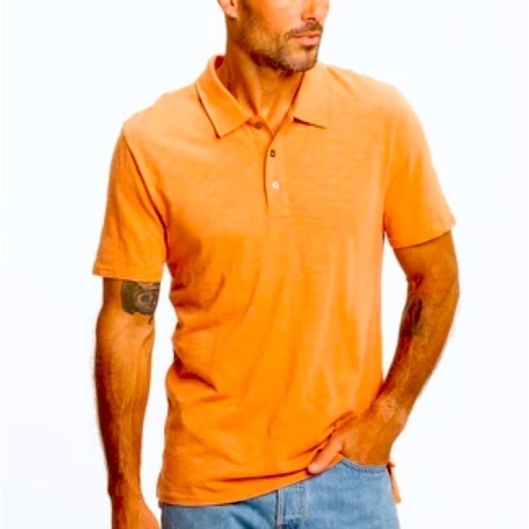 IZOD MEN'S PIMA COTTON ORANGE POLO SZ LARGE - Picture 1 of 6